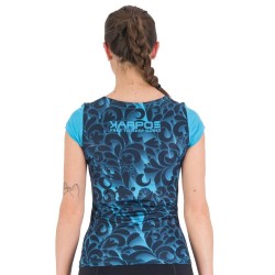 Damen T-Shirt Karpos Loma Print W Jersey Blaues Atoll - Sky Captain